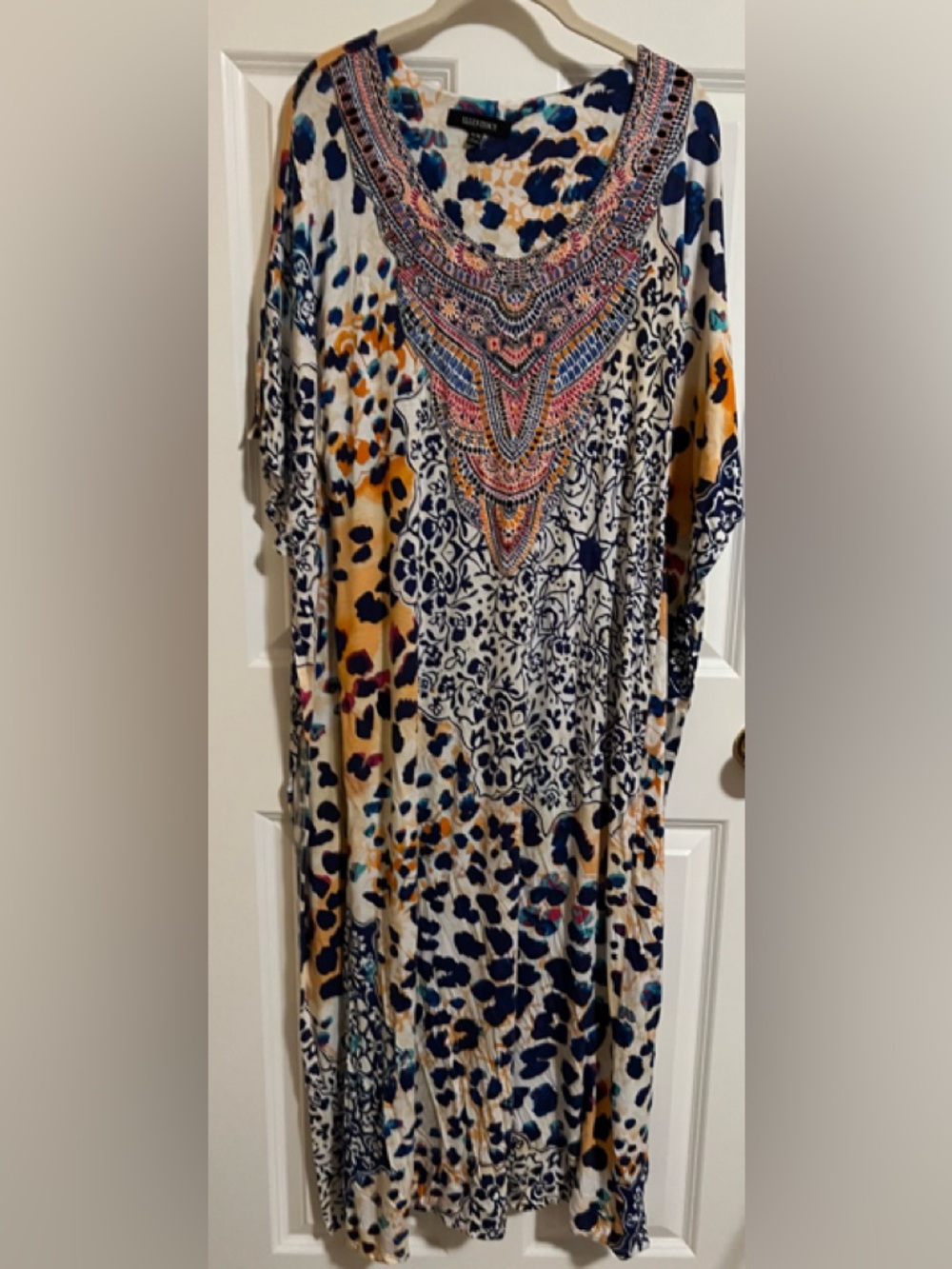 EUC Ellen Tracy colorful caftan. Size S/M